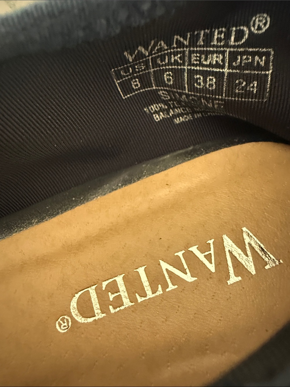 Wanted Navy Blue Women's Ballet Flats with Gathered Elastic Topline flats size 8 - Picture 6 of 6